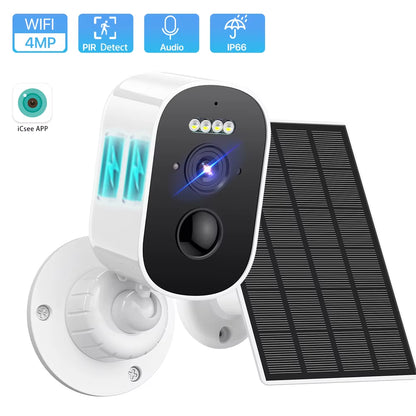 1080P Wifi Camera Solar Outdoor Wireless Battery Powered Bullet Security Camera PIR Motion Alarm Cloud Storage Two Way Audio