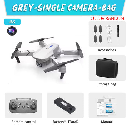 KDBFA 2024 New E88 Pro WIFI FPV Drone Wide Angle HD 4K 1080P Camera Height Hold RC Foldable Quadcopter Dron Helicopter Toys Gift