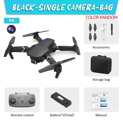 KDBFA 2024 New E88 Pro WIFI FPV Drone Wide Angle HD 4K 1080P Camera Height Hold RC Foldable Quadcopter Dron Helicopter Toys Gift